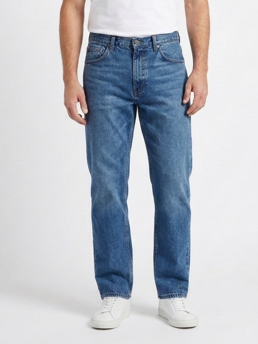 KIRKLAND Distressed Soft 100% Cotton Denim Blue Jeans 36x30 $30 GUC